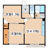 メゾンソレイユ（川端町） 2DKの間取り