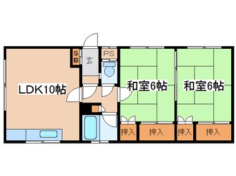 間取図 川北町6-12テラスハウス