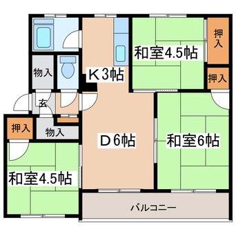 間取図 若草401マンション