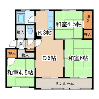 間取図 若草501マンション