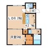 Regulus（レグルス） 1LDKの間取り