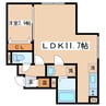 グランコンフォート双葉 1LDKの間取り