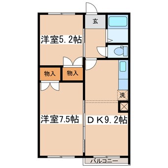 間取図 Ｑ46コーポラス