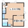 aporoGセブン 1LDKの間取り