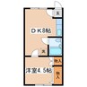 コーポWith1 1DKの間取り