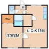 コンフォート畑山 1LDKの間取り