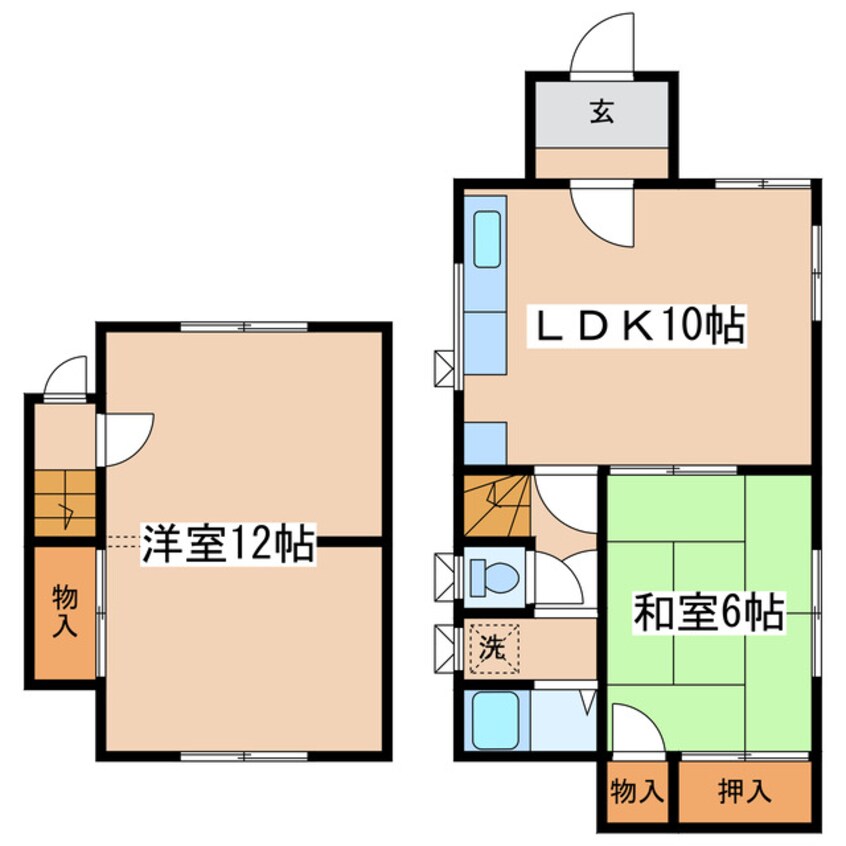 間取図 柏木町9-13貸家