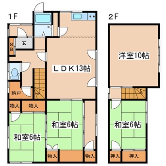 間取図 桜ヶ岡7-24-4貸家