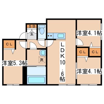 間取図 CUBIC K5