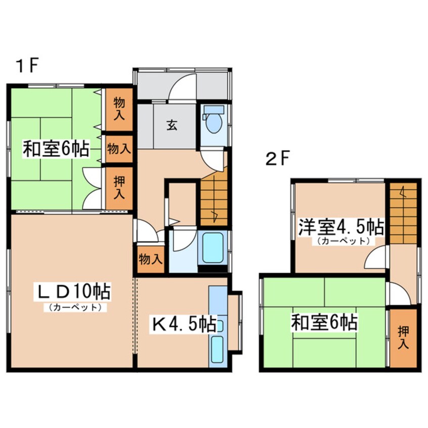 間取図 桜ヶ岡7-27-2貸家