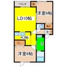 エスタミ菊地 2LDKの間取り