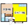 アレナス 1DKの間取り