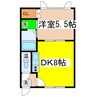 アーバンビクトリア 1DKの間取り
