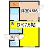アーバンエスパルス 1DKの間取り