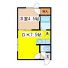 コーポｉｆ 1DKの間取り