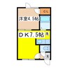 丸松マンションＢ 1DKの間取り