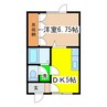 ハートカクテル 1DKの間取り