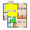 四丁目ハイツ 2LDKの間取り