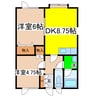 ホワイトパレス 2DKの間取り