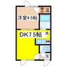 アーバンＡＲＳ 1DKの間取り