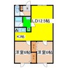 歩 2LDKの間取り