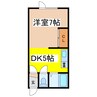 コーポオアシス 1DKの間取り