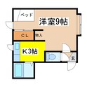 ハイツあわのの間取図