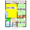 紺野マンション（北見団地） 2DKの間取り