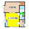 エステートインかれんと 1LDKの間取り