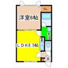 エステートｉｎアース 1LDKの間取り