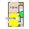 エステートｉｎアース 1LDKの間取り