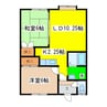 カーサモデラート 2LDKの間取り