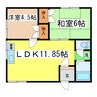 レジデンス２１ 2LDKの間取り