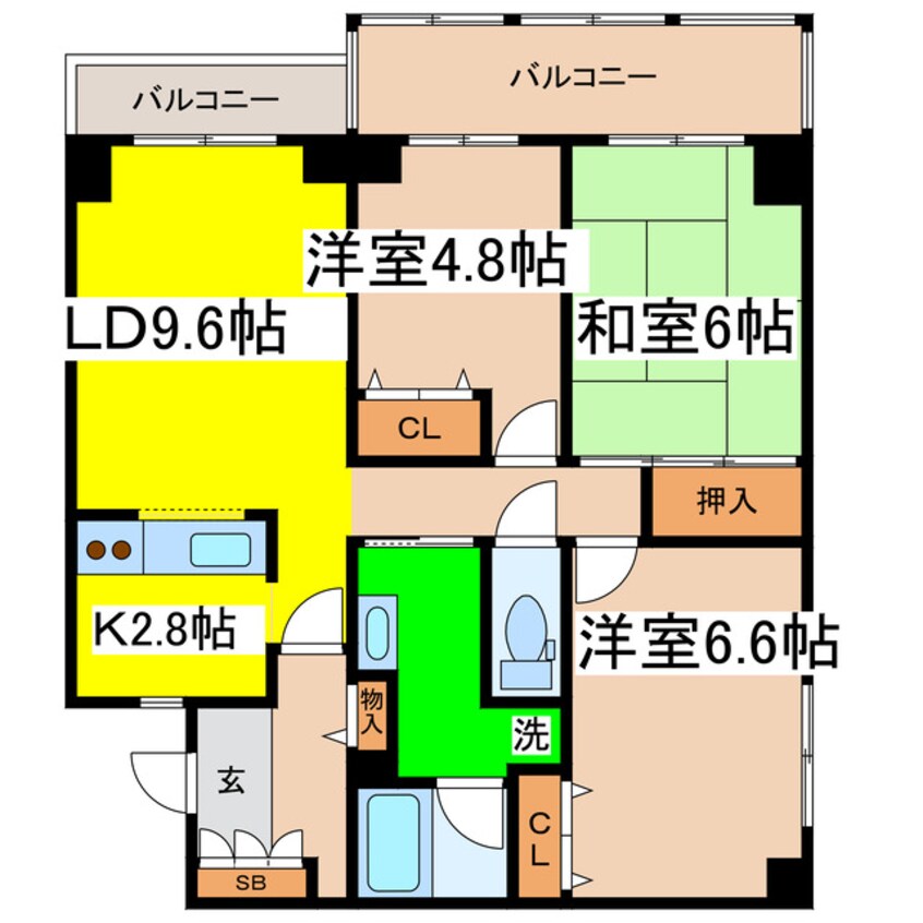 間取図 芦野マンション１号棟