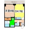 芦野マンション２号棟 1DKの間取り
