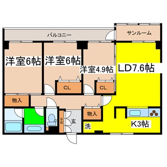 間取図 芦野マンション３号棟