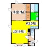 パリ・クリスタル愛国１号館 1LDKの間取り
