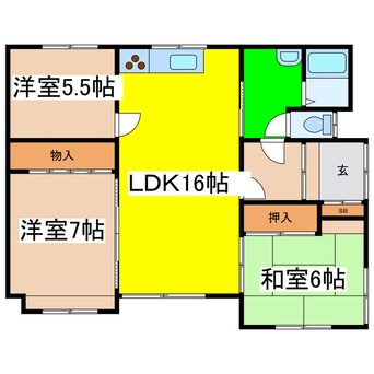 間取図 光陽町１８－１９テラスハウス