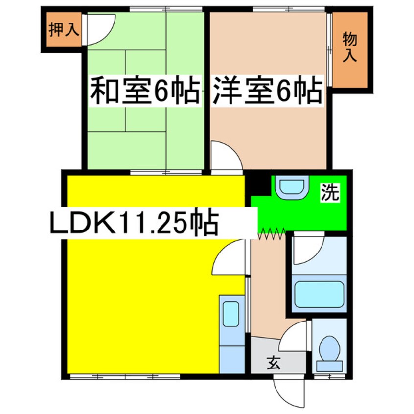 間取図 サンハイツ(愛国西)