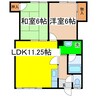 サンハイツ(愛国西) 2LDKの間取り