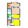ニューシティ芦野 1DKの間取り