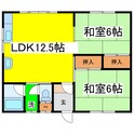 リバーハイツＡの間取図