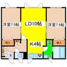 アミティ３ 2LDKの間取り