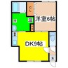 アイコーポⅡ 1DKの間取り