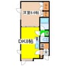 レジデンスマルカワ 1DKの間取り