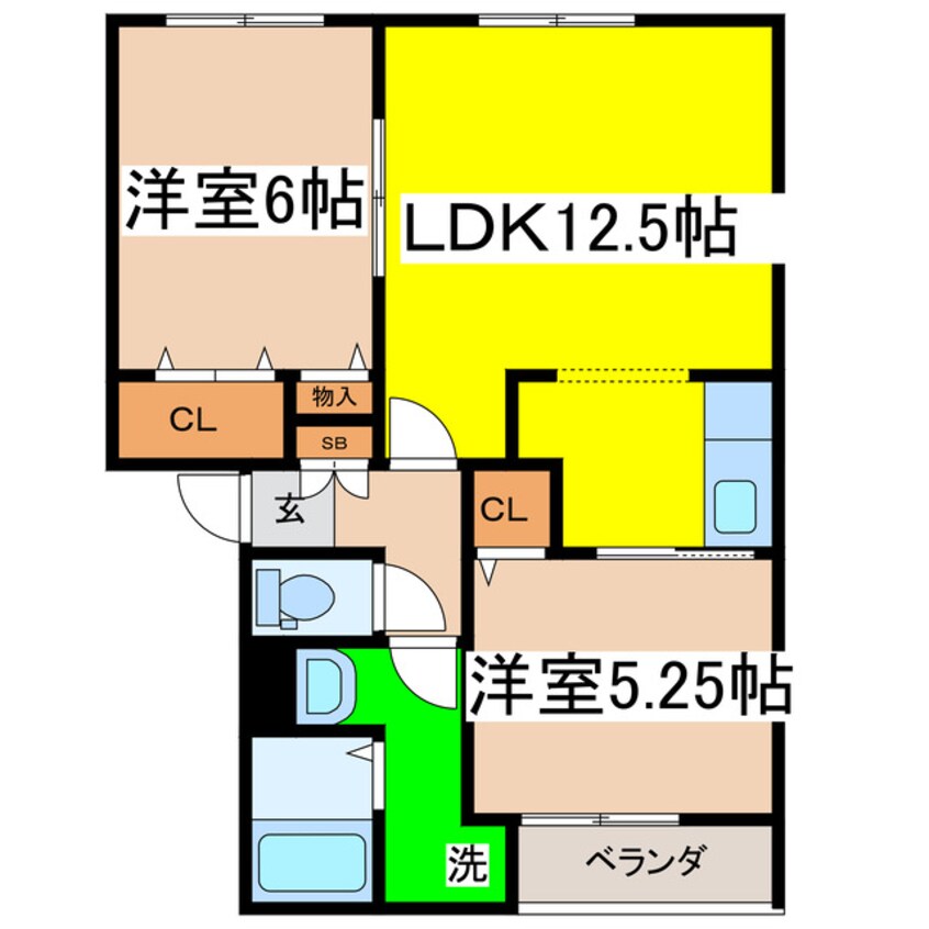 間取図 コーポブレーメンＤ館