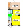 リリーズガーデンⅥ 1LDKの間取り