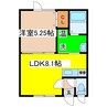 ハピネスドムス昭和 1LDKの間取り