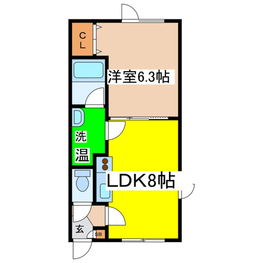 間取図 ＨａｐｐｉｎｅｓｓＳｅｎ（ハピネスセン）