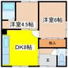 中井マンション 2DKの間取り